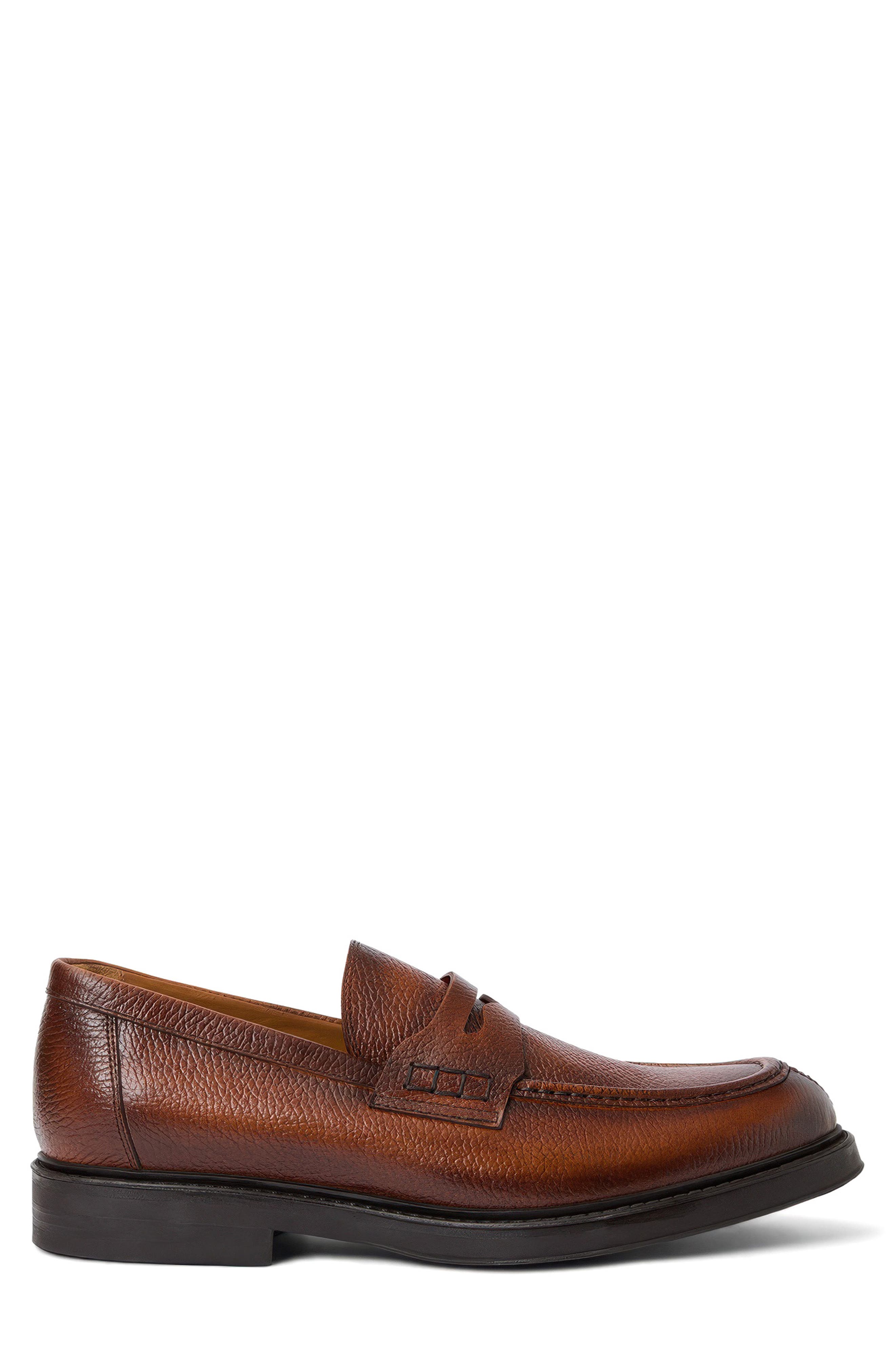 Bergamo Weatherproof Penny Loafer, Alternate, color, COGNAC TUMBLED