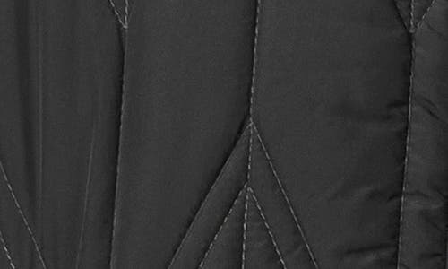 Bernardo Chevron Quilted Faux Shearling Lined Recycled Polyester Reversible Vest In Black