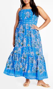 City Chic Molly Floral Midi Sundress