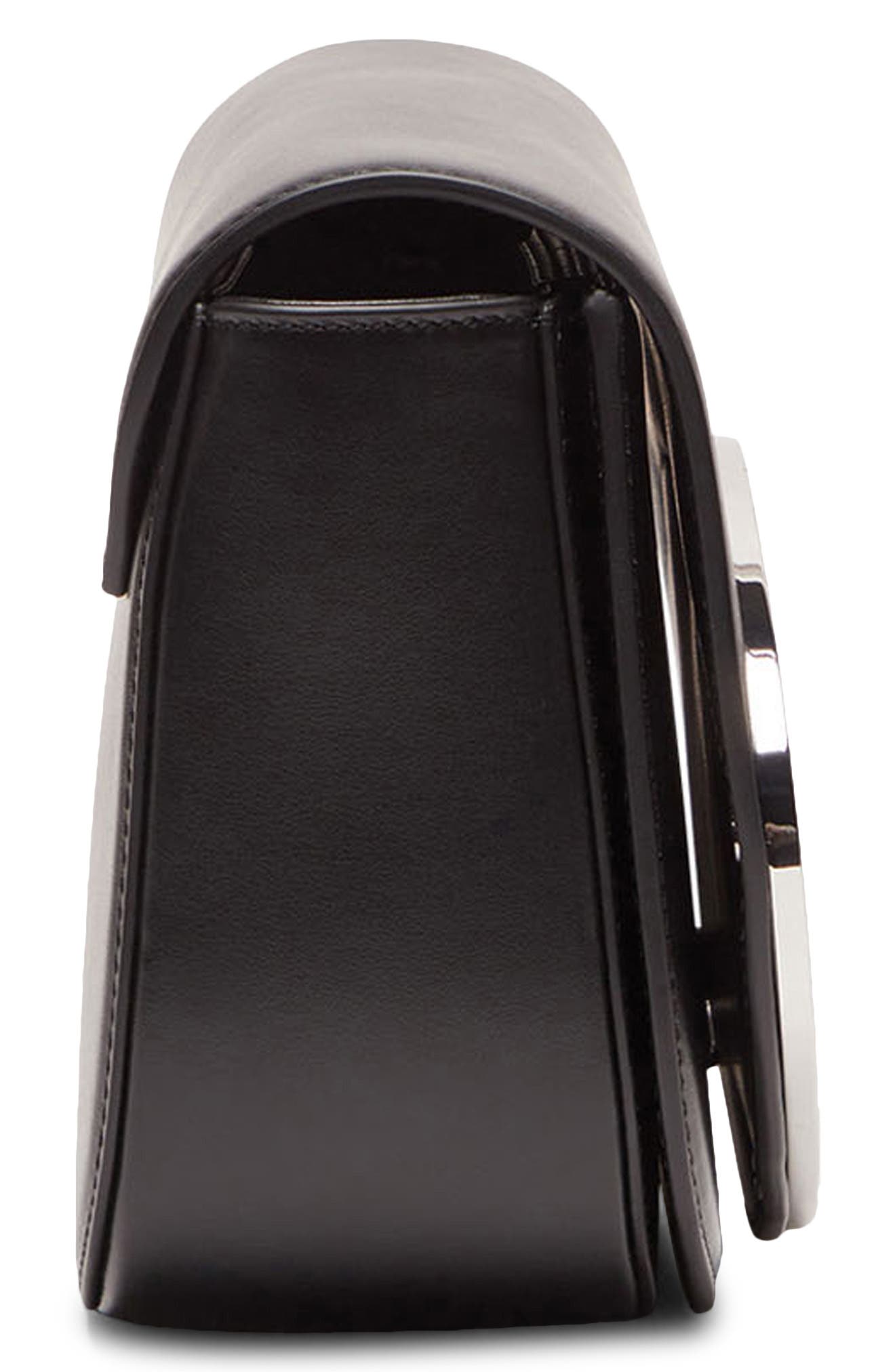 1DR Leather Shoulder Bag, Alternate, color, BLACK
