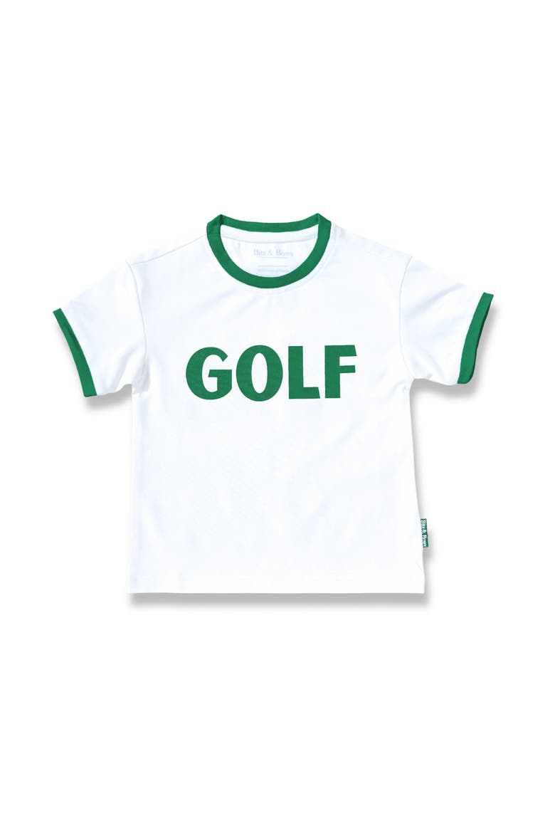 Golf T-Shirt, Main, color, White/Green