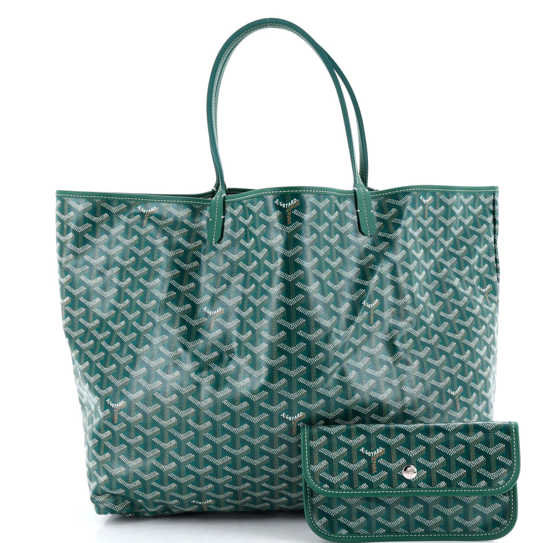 Pre-Owned Goyard Saint Louis Tote Coated Canvas GM, Alternate, color, Green