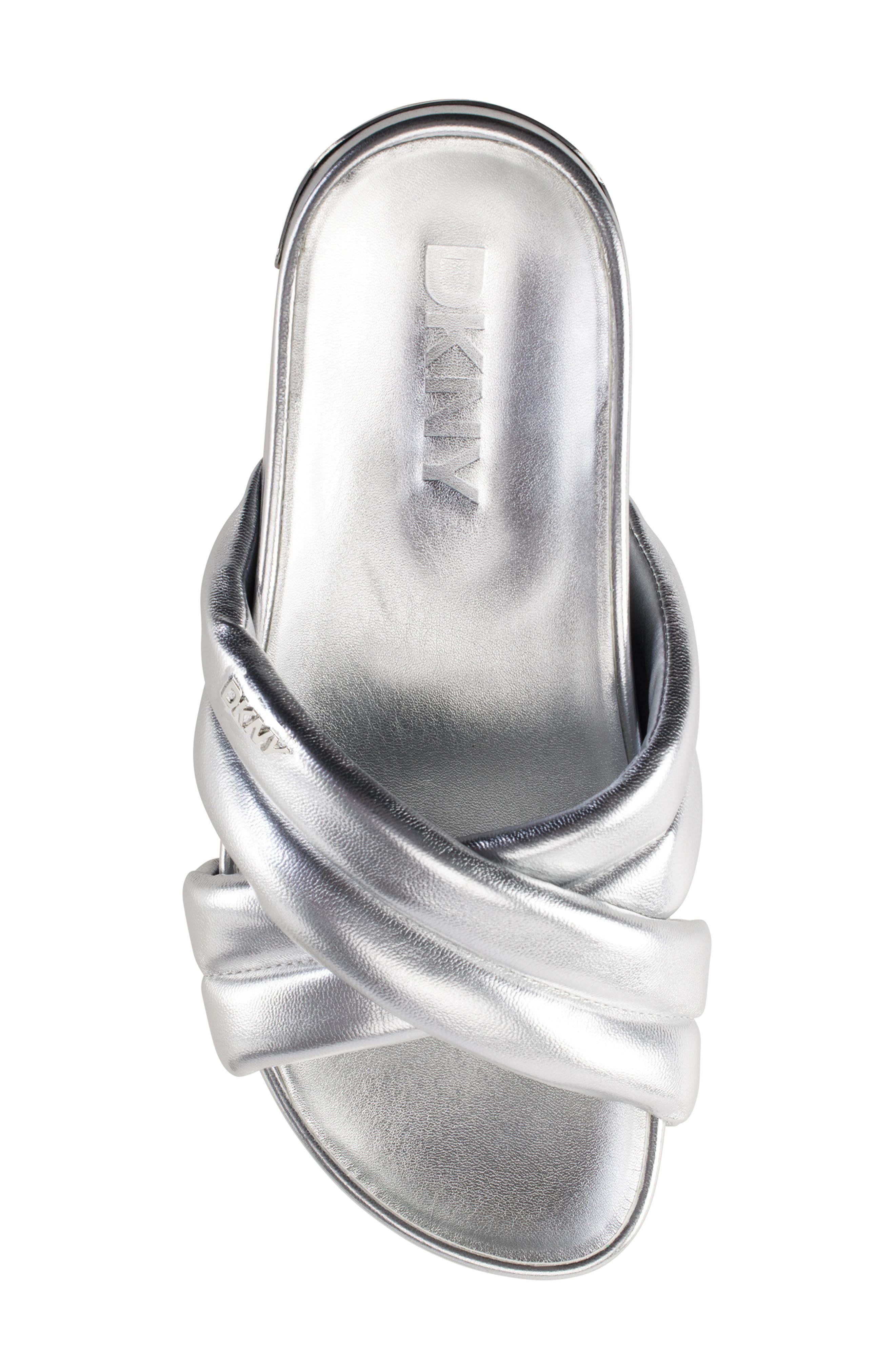 DKNY Crisscross Strap Slide Sandal, Alternate, color, 