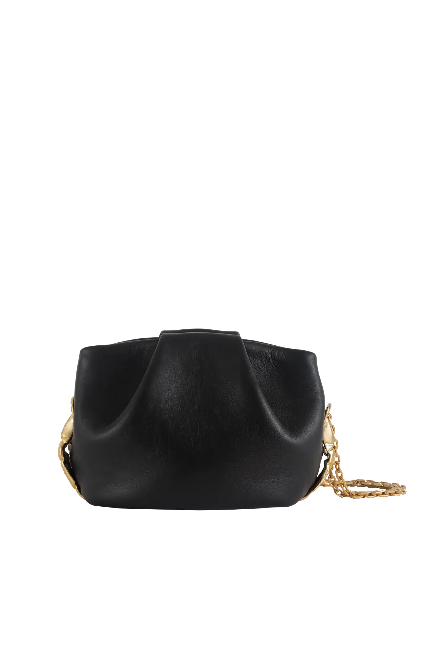 Leather Crab Clutch, Alternate, color, Black