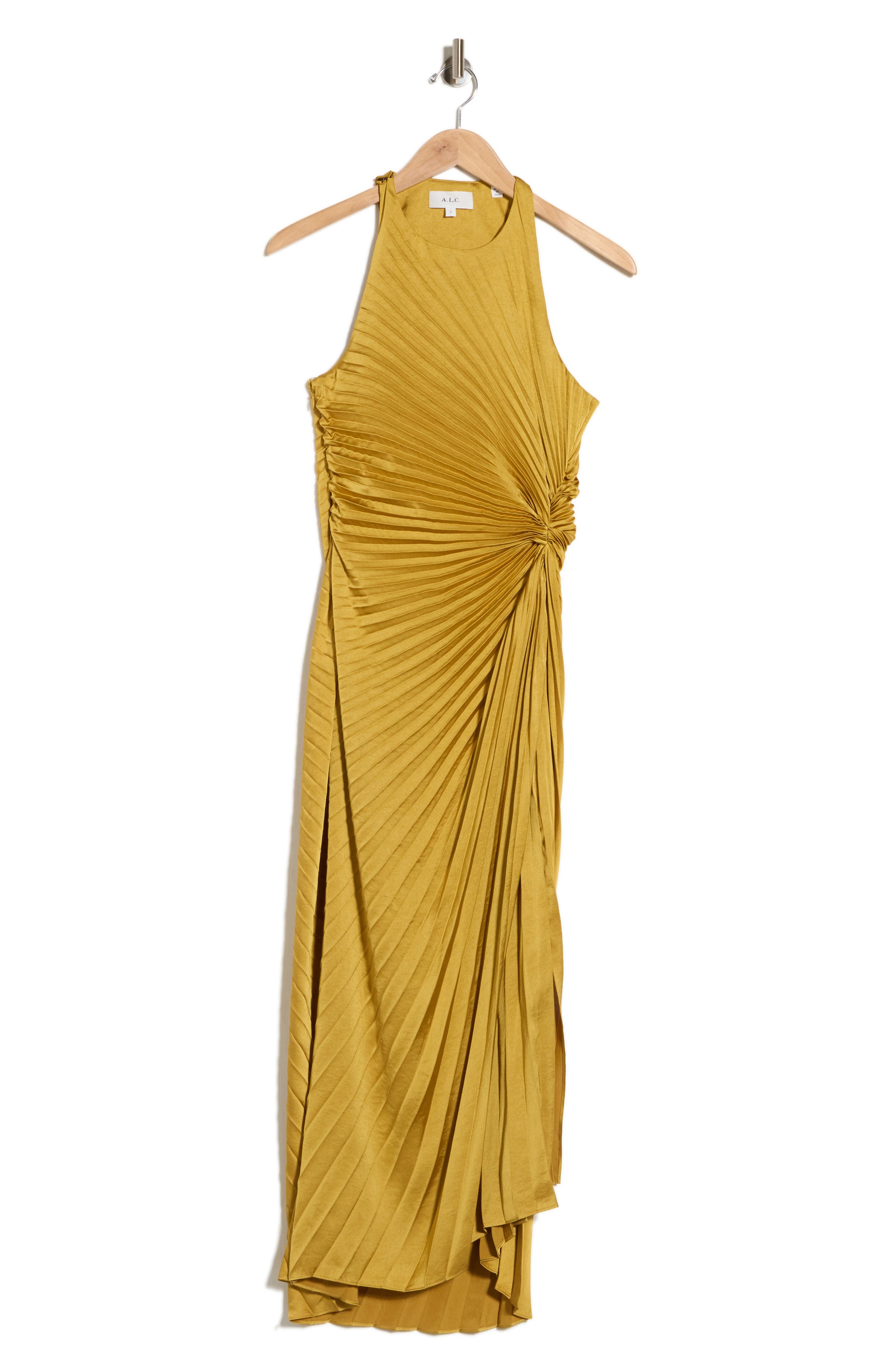 Reagan Asymmetric Pleat Dress