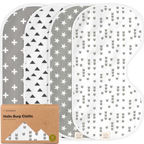 4-Pack Hallo Burp Cloths