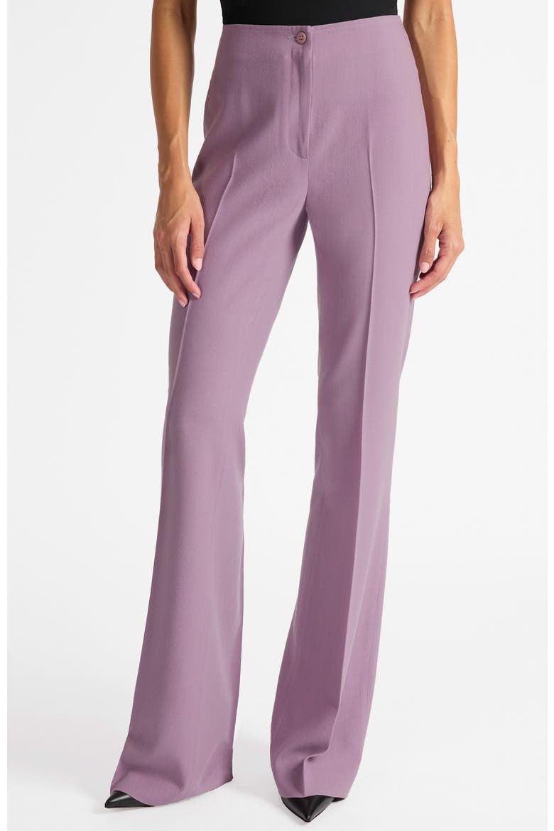 Elizabeth Flared Leg Pant in Virgin Wool Stretch, Alternate, color, DUSTY LILAC