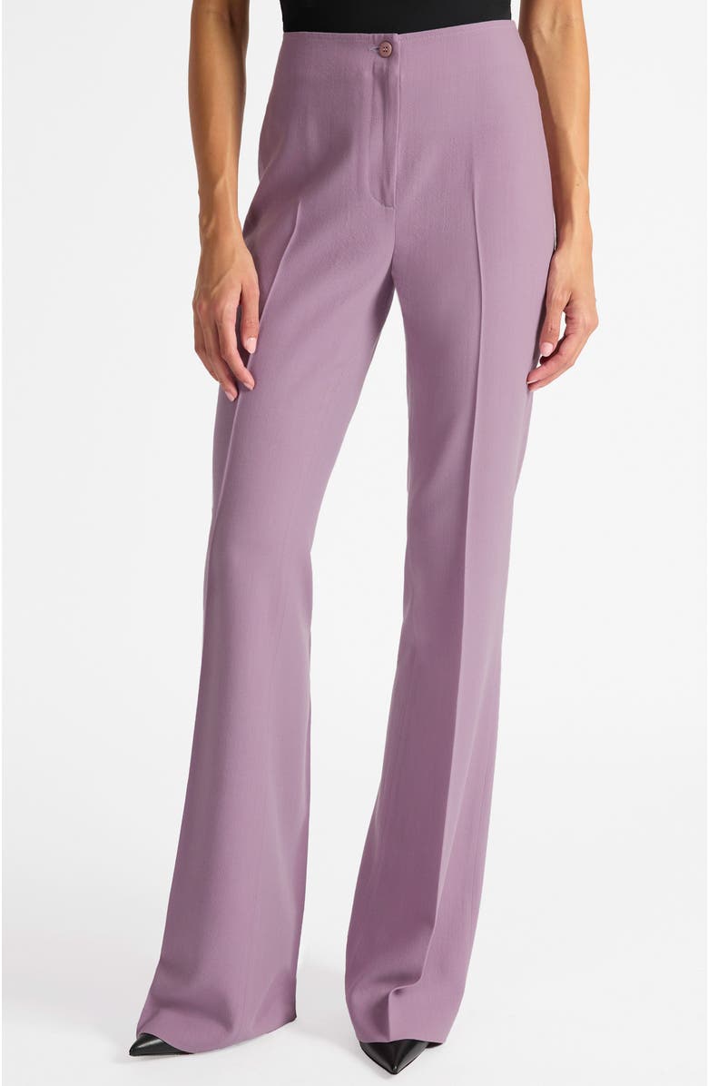 Santorelli Elizabeth Flared Leg Pant in Virgin Wool Stretch, Alternate, color, Dusty Lilac