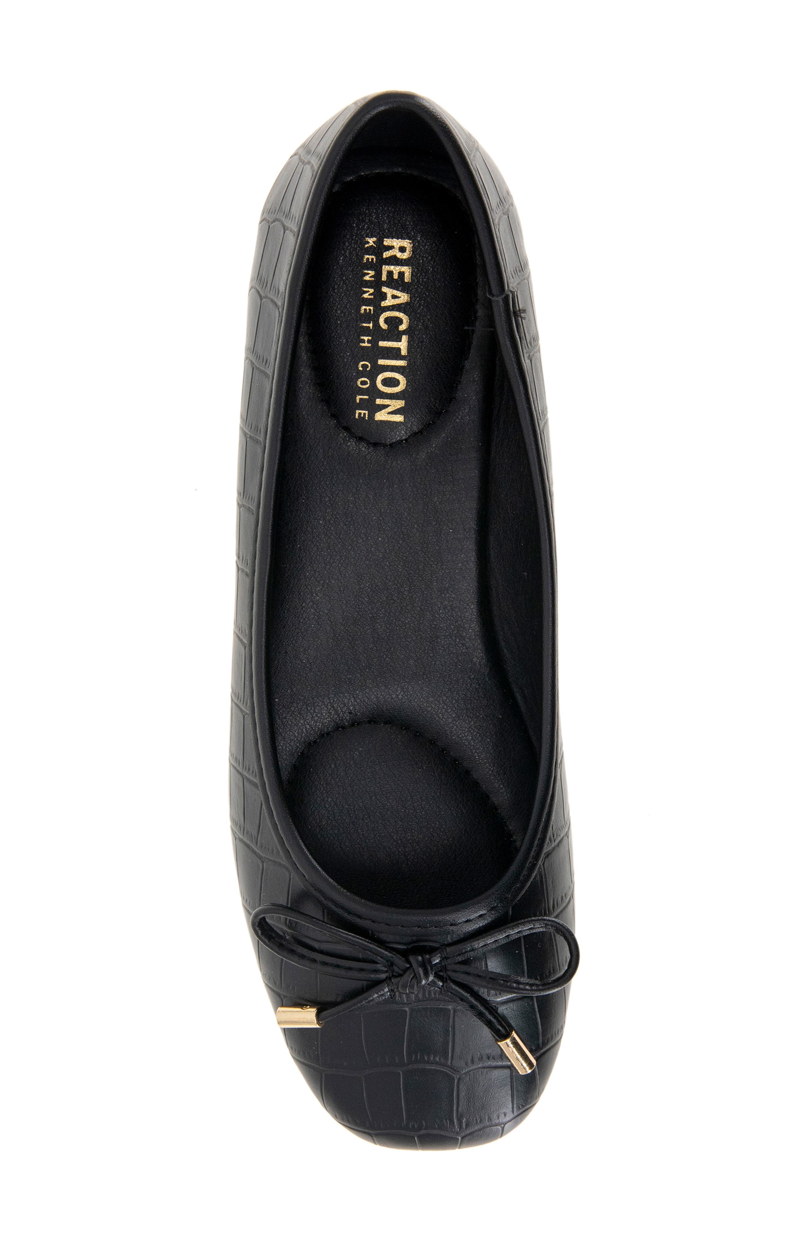 Reaction Kenneth Cole Elstree Flat, Alternate, color, Black Croco