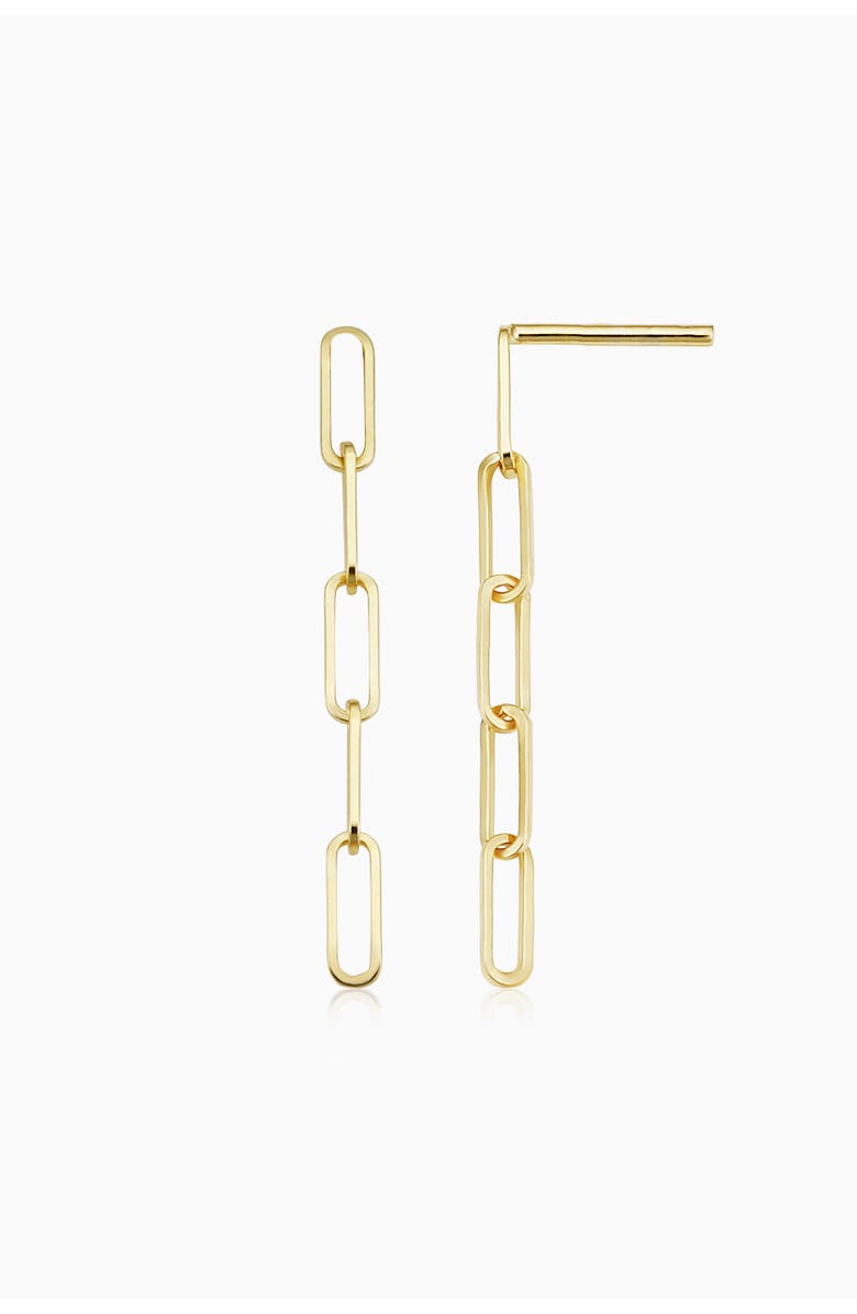 Oradina 14K Yellow Gold Venice Link Drop Earrings, Alternate, color, Yellow Gold