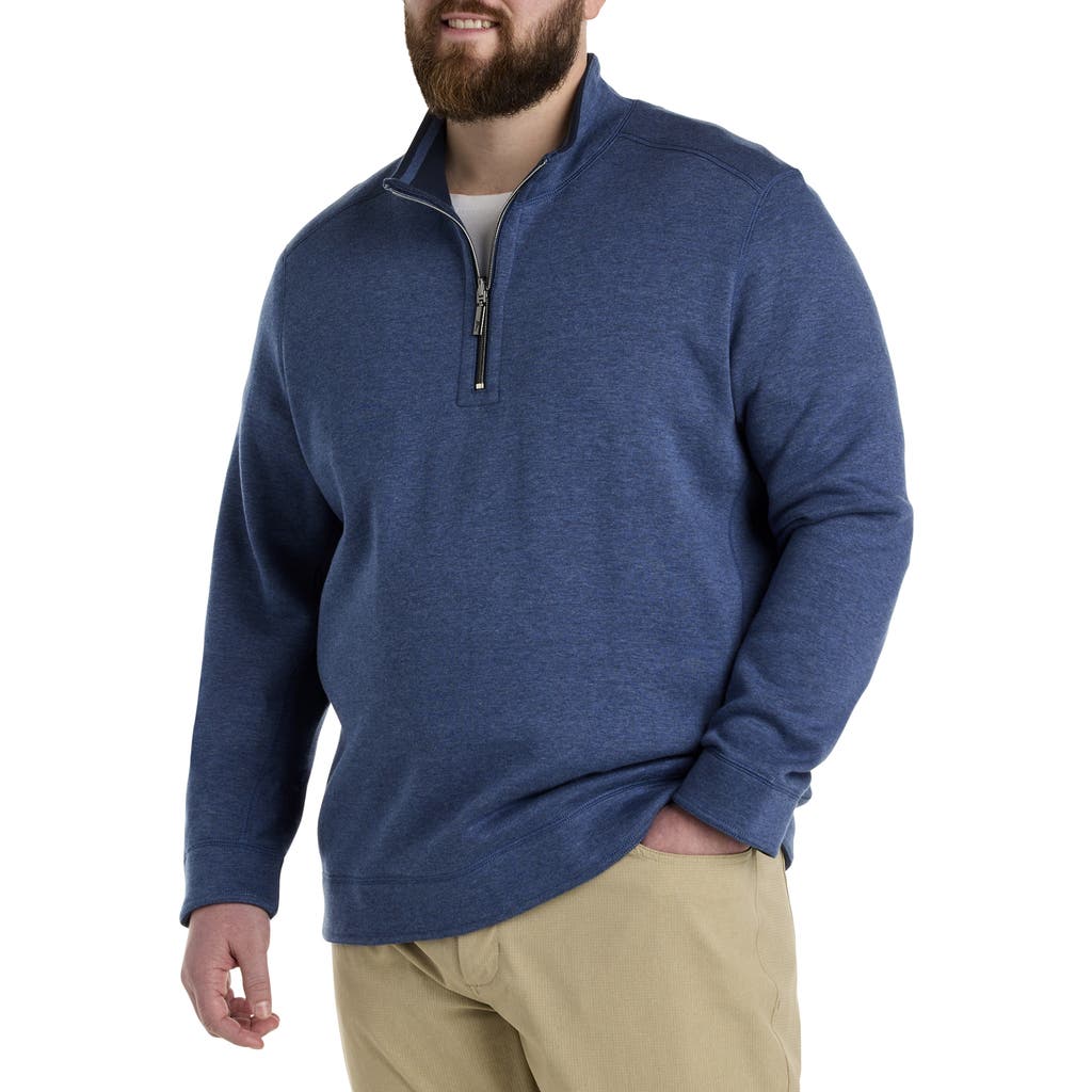 Tommy Bahama Islandzone® Cool Tide Performance Quarter Zip Pullover In Blue Heather