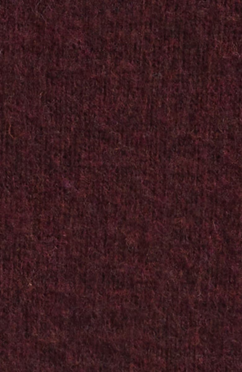 Drake's Brushed Shetland Lambswool Crewneck Sweater, Alternate, color, Burgundy