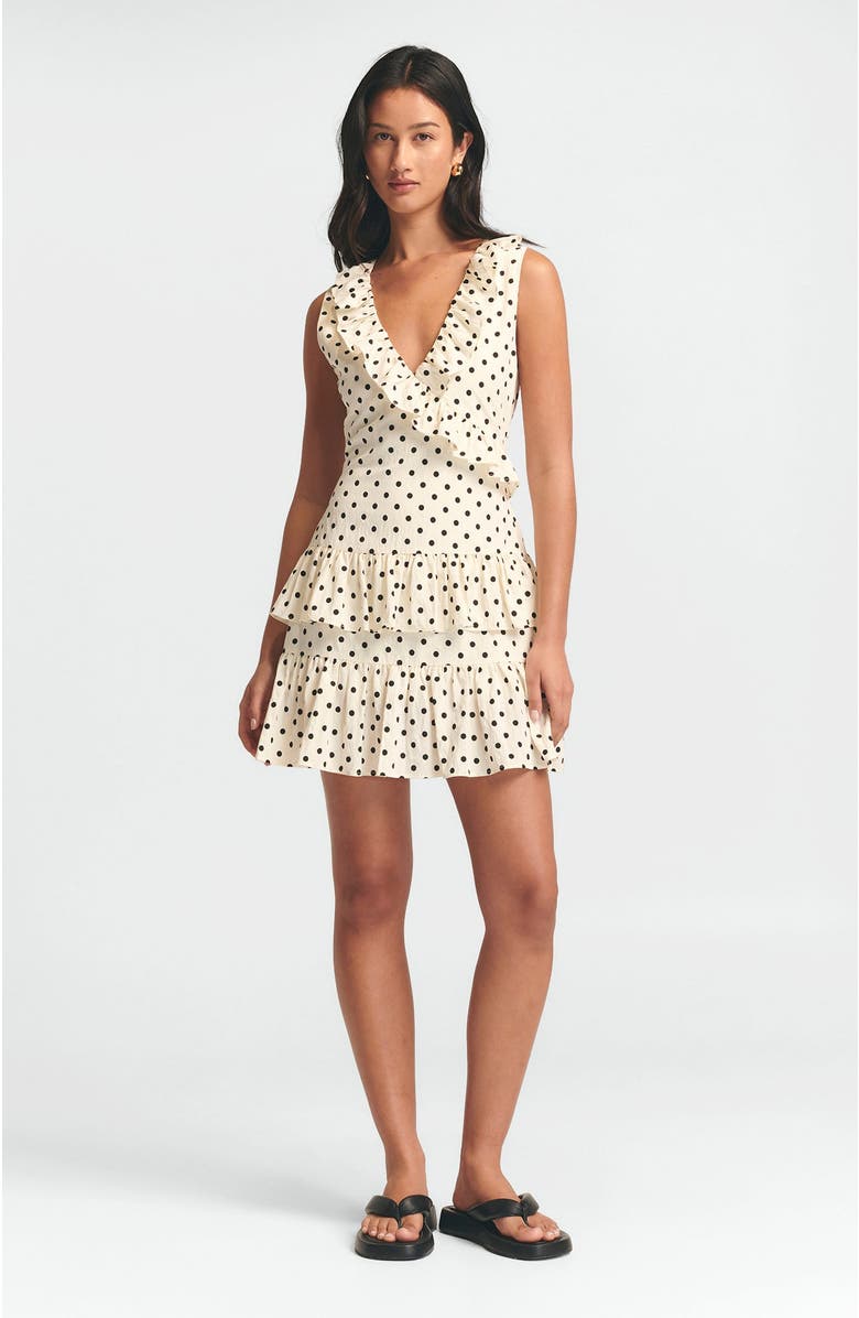 ST MRLO Jada Mini Dress, Alternate, color, Cream Base Spot