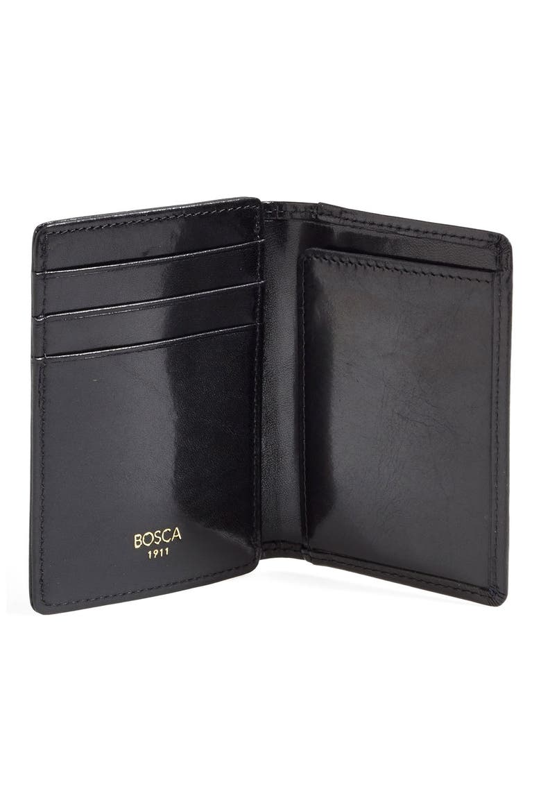 Old Leather Front Pocket ID Wallet, Alternate, color, BLACK