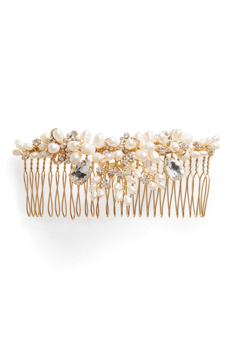 'Vintage' Hair Comb, Main, color, GOLD