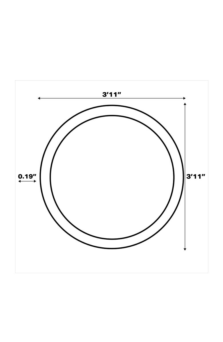 JONATHAN Y Madrid Vintage Filigree Textured Weave Indoor/Outdoor Round Area Rug, Alternate, color, Black/Khaki