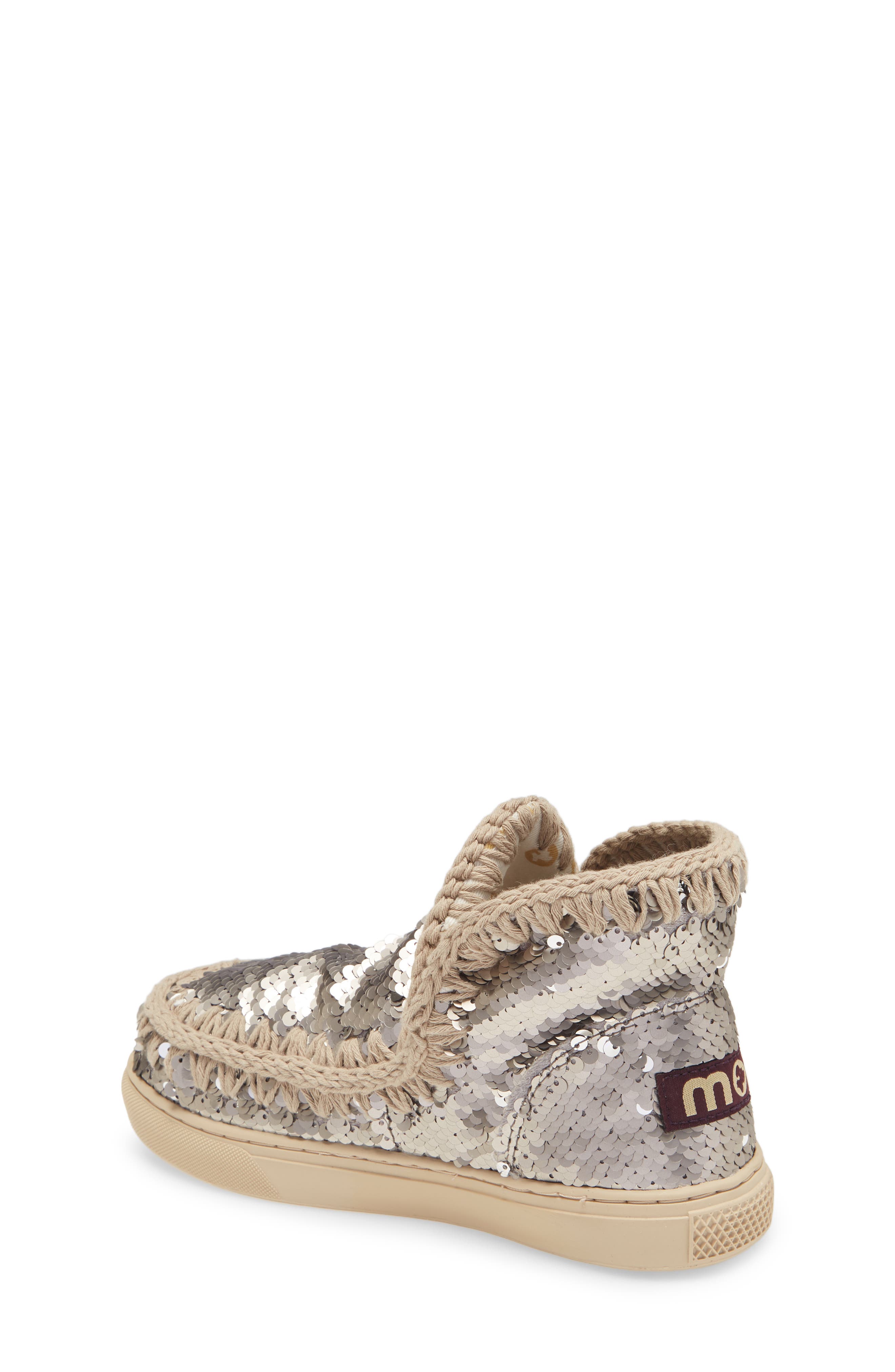 Mou Summer Eskimo Sequin Sneaker Boot, Alternate, color, 