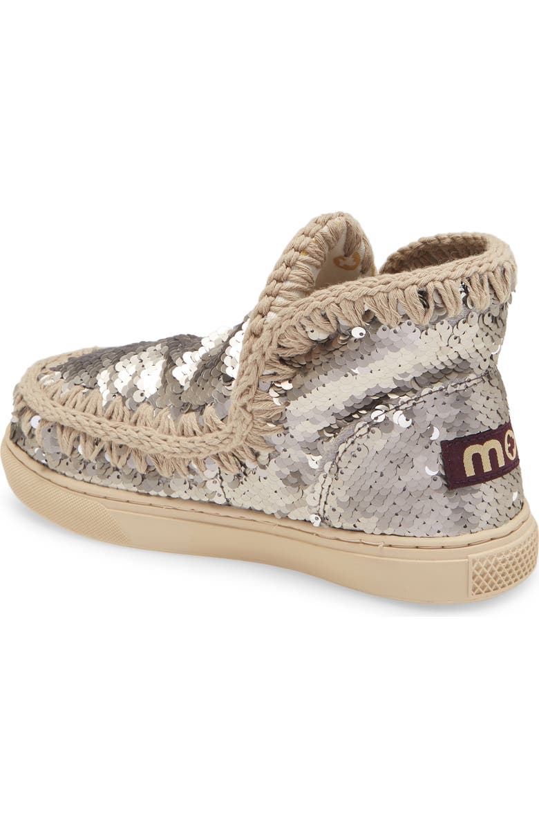 Mou Summer Eskimo Sequin Sneaker Boot, Alternate, color,