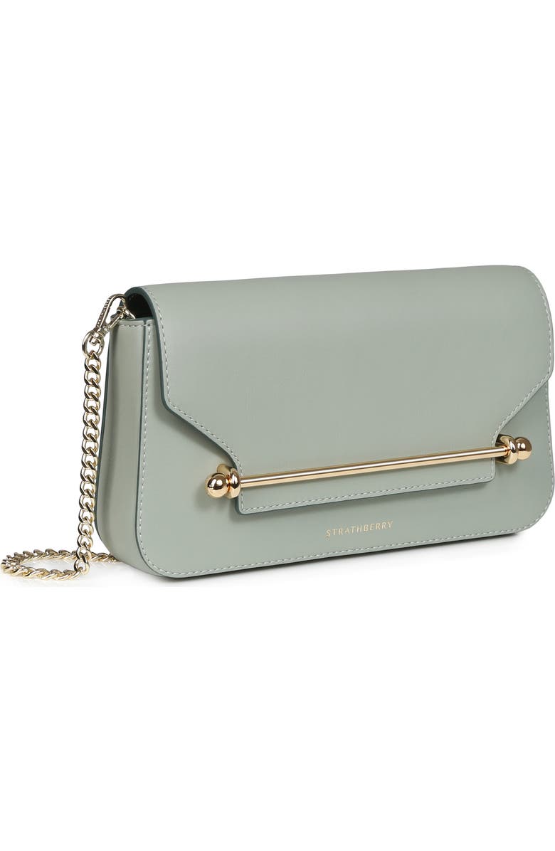 Strathberry East/West Baguette Leather Shoulder Bag, Alternate, color,