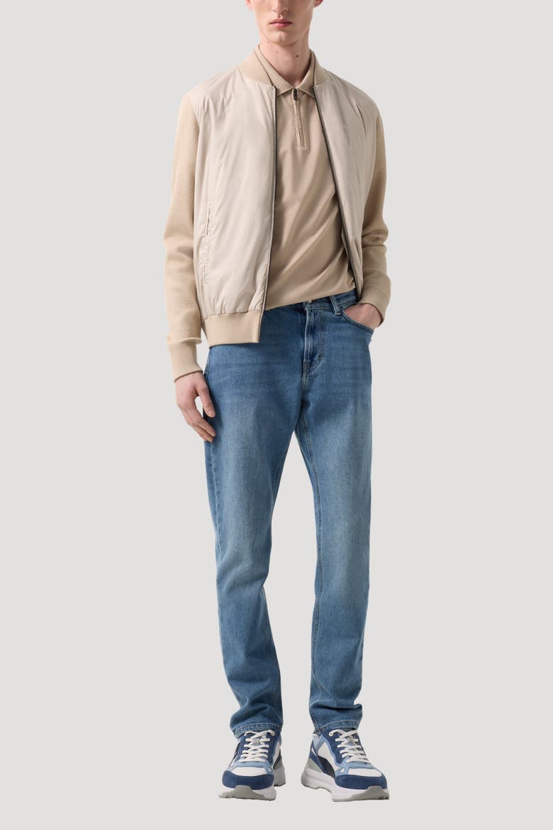 Timo Zip Polo Shirt, Alternate, color, Beige