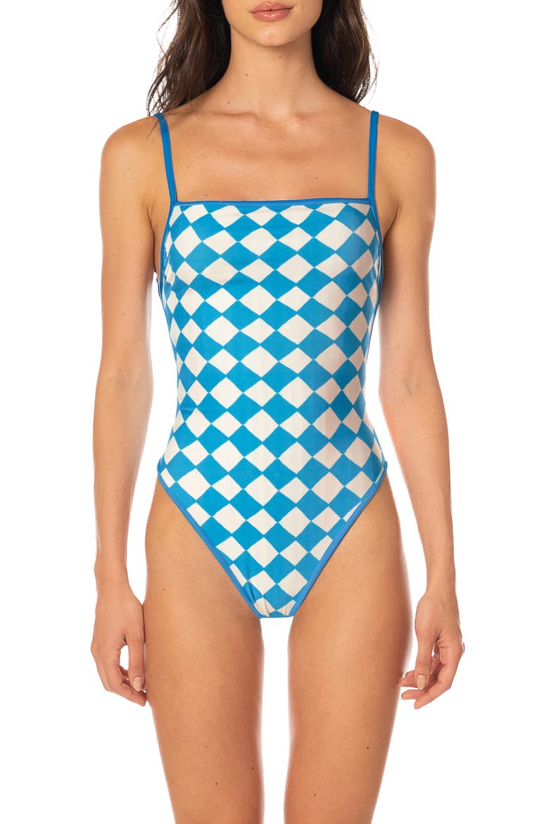 Prism Wave Biella One-Piece Swimsuit, Alternate, color, OPEN BLUE