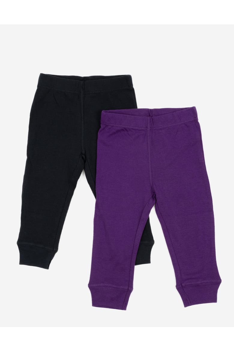 Baby Pants & Leggings Set, Navy Crawling Pant + Colored Legging, Main, color, Dark Purple