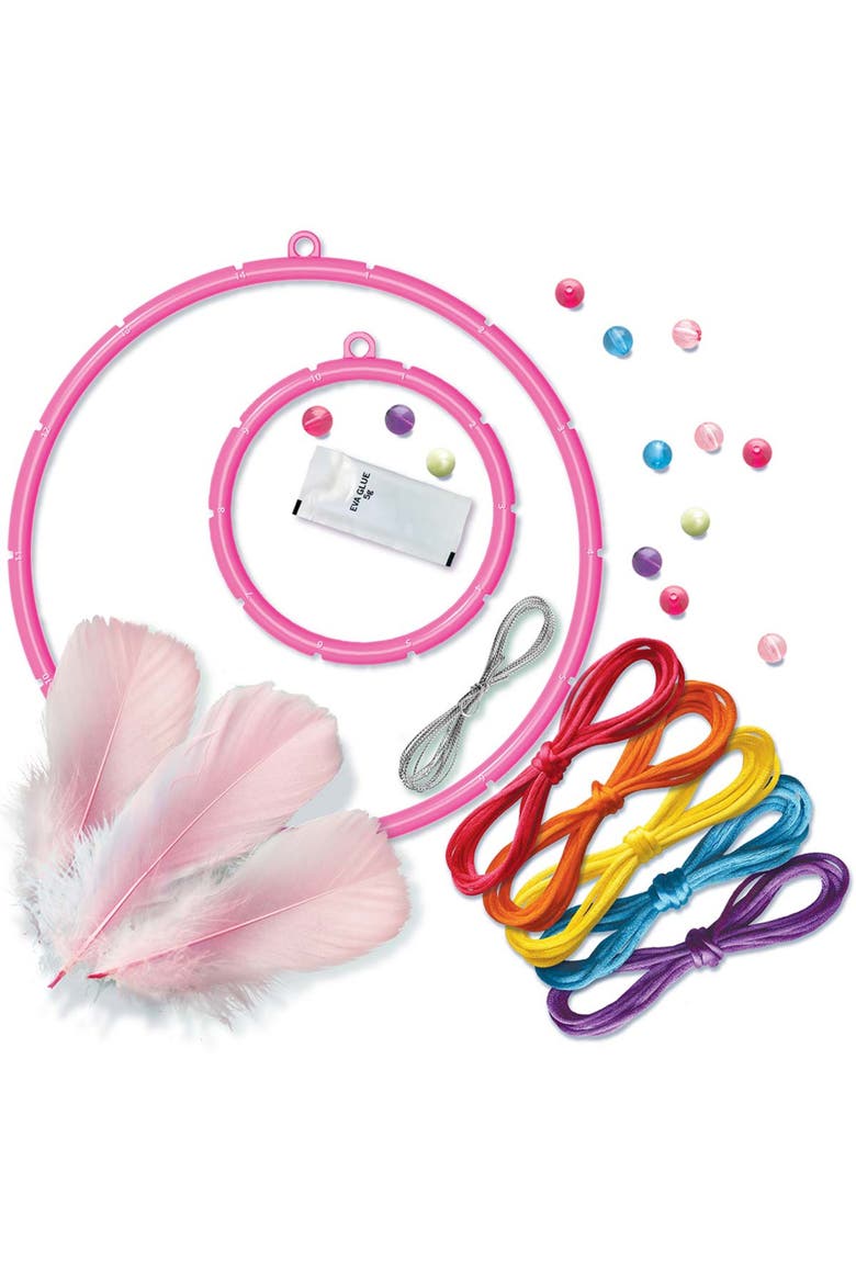KidzMaker Make Your Own Dream Catcher Craft Kit, Alternate, color, Multicolored