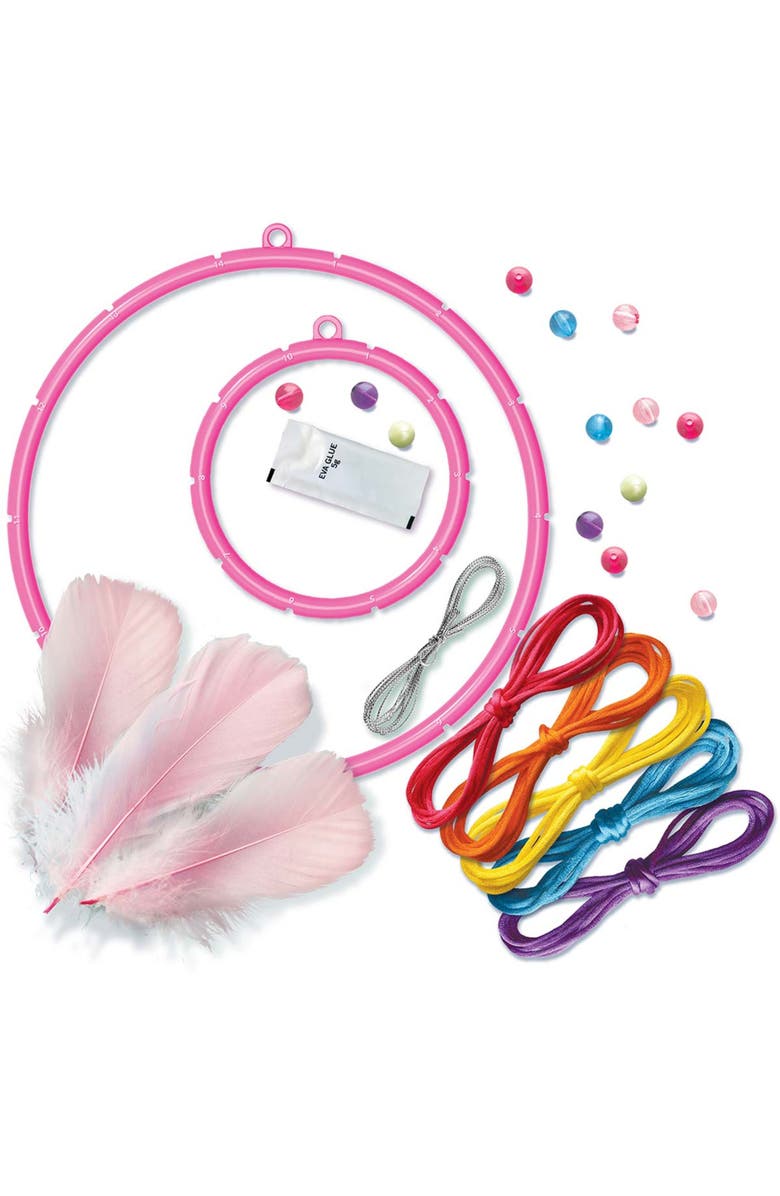 4M KidzMaker Make Your Own Dream Catcher Craft Kit, Alternate, color, Multicolored