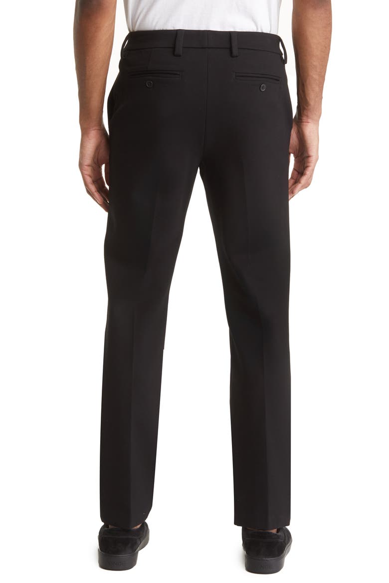 The Travel Stretch Flat Front Pants, Alternate, color, BLACK