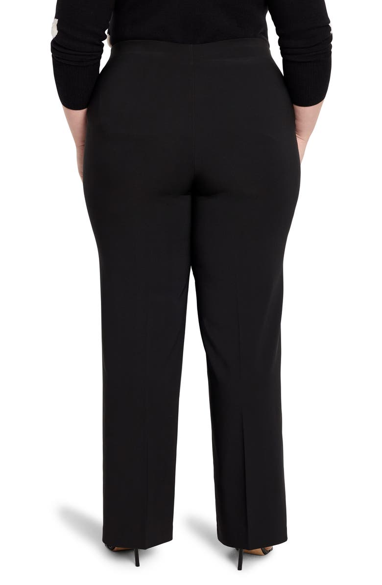 NIC+ZOE Lenox Stretch Wide Leg Suit Pants, Alternate, color, Black Onyx