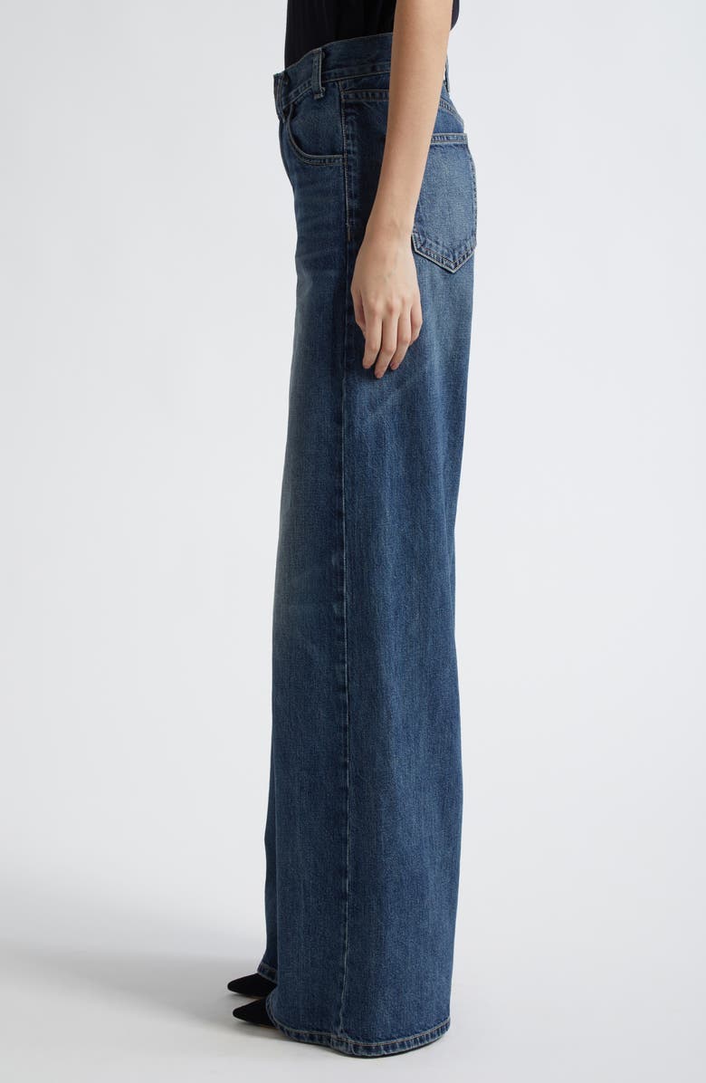 Nili Lotan Salome Wide Leg Jeans, Alternate, color, Simon Wash