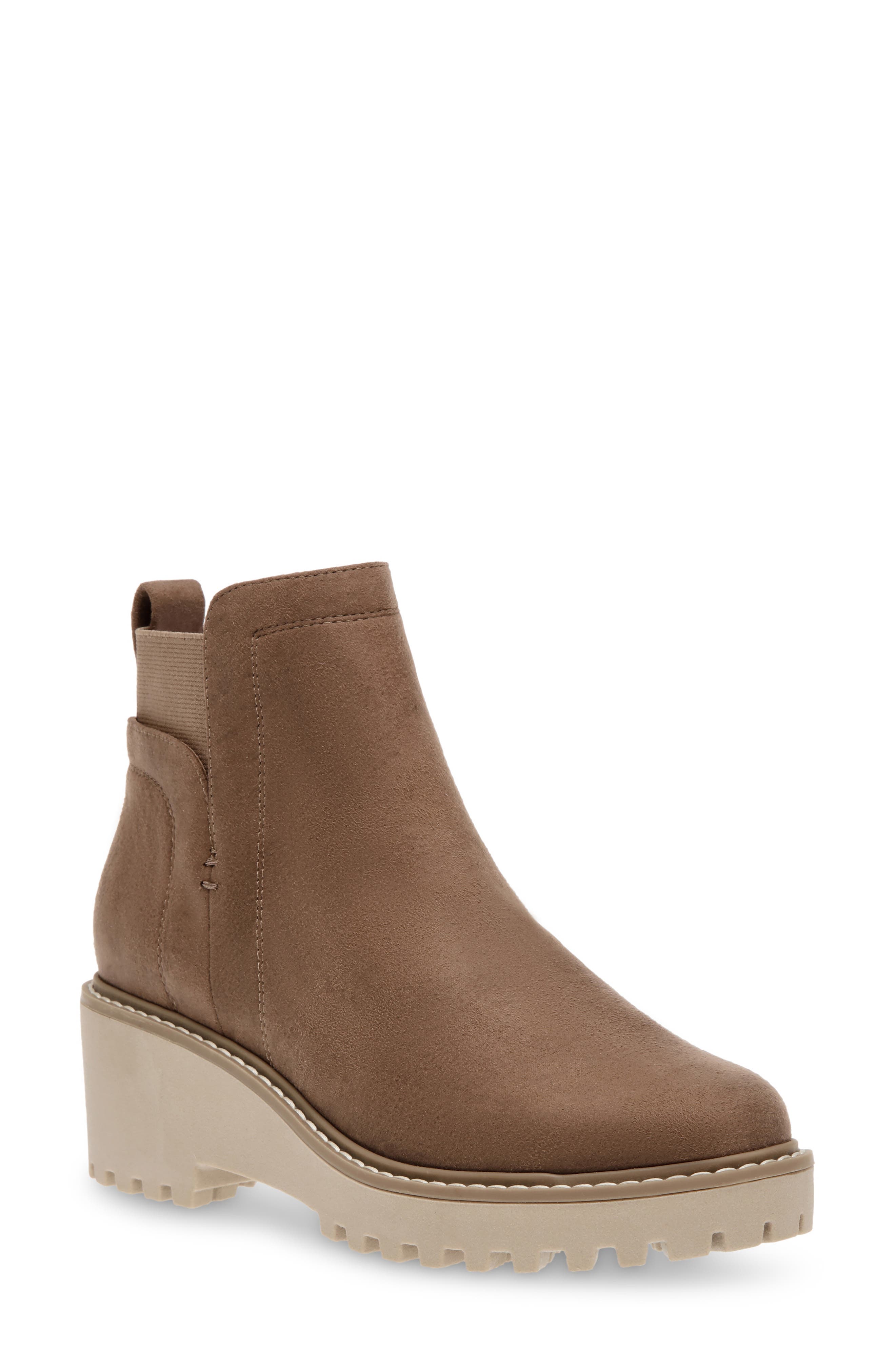 Rielle Lug Sole Chelsea Boot, Main, color, TRUFFLE