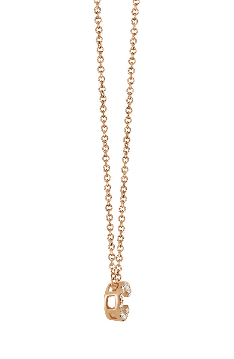 Bony Levy Diamond Pavé Initial Pendant Necklace, Alternate, color, 18K Rose Gold - C