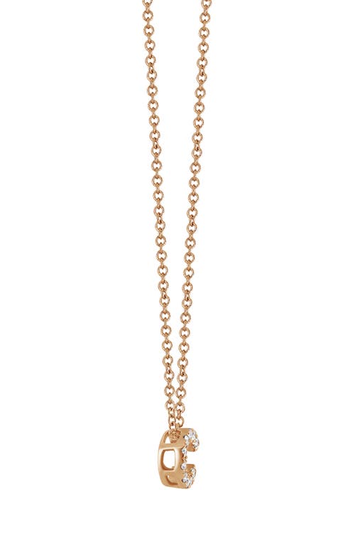 Bony Levy Diamond Pavé Initial Pendant Necklace In 18k Rose Gold - C