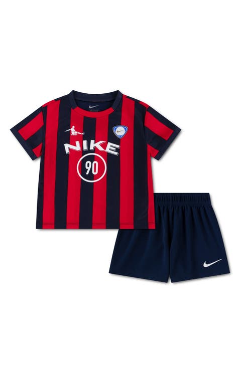 Dri-FIT Goal Mode Stripe T-Shirt & Mesh Shorts Set