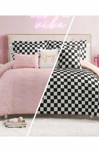 Juicy Couture Checkerboard Reversible Comforter & Sham Set
