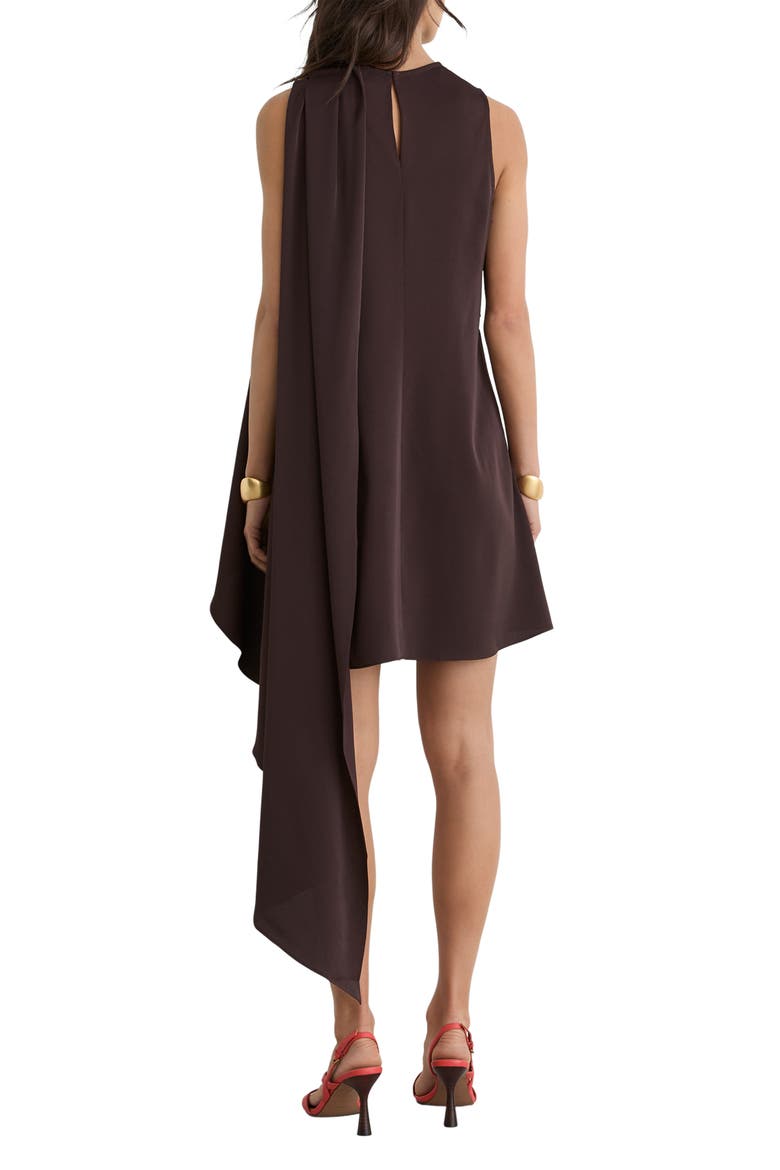 Wrenley Cowl Neck Minidress, Alternate, color, CHOCOLATE BROWN