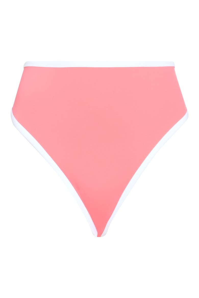 Compression High Waist Swim Bottoms, Main, color, CORAL BLOSSOM