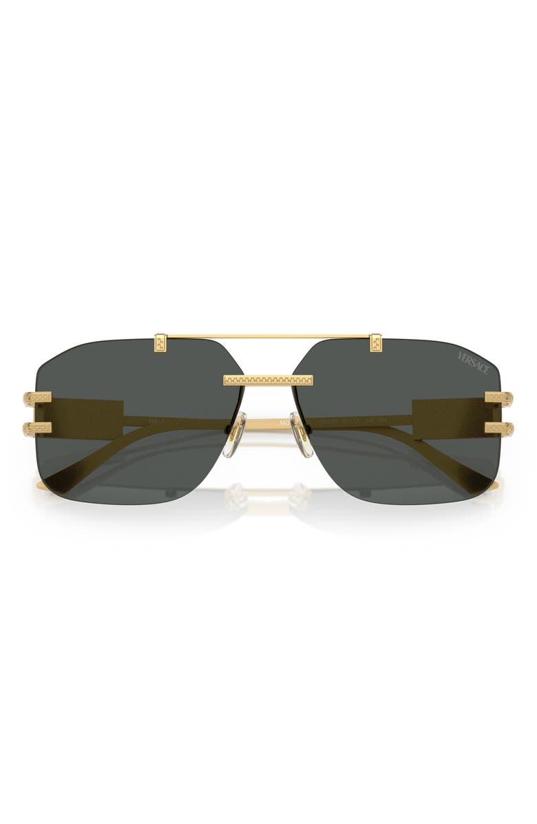 Versace 60mm Rectangular Sunglasses, Alternate, color,