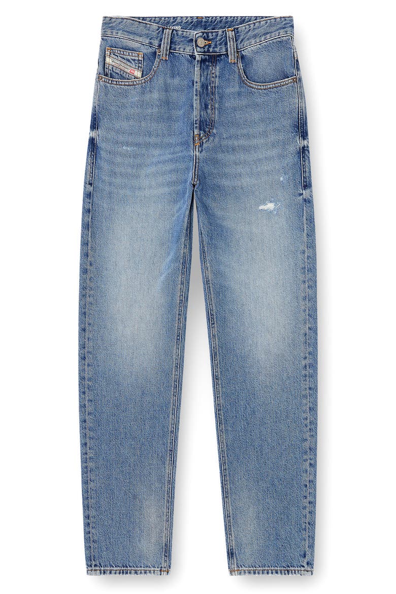 2024 D-Macs Distressed Relaxed Straight Leg Jeans, Alternate, color, DENIM