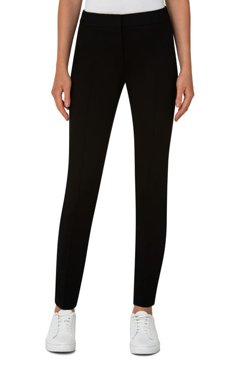 Womens discount Black Jersey Ankle Pant | Black Jersey Pant With Front Tie