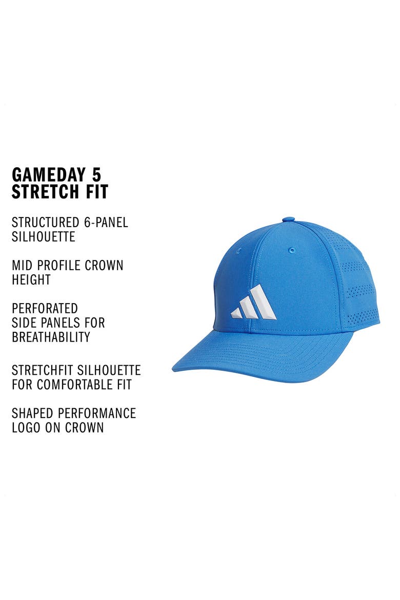 Gameday 5 Stretch 6-Panel Cap, Alternate, color, RAY BLUE/ WHITE