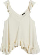 Bobeau Caty Swing Ruffle Tank