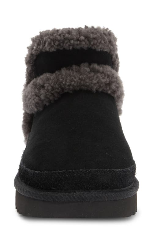 Ugg(r) Classic Ultra Mini Spillseam Genuine Shearling Bootie In Multi