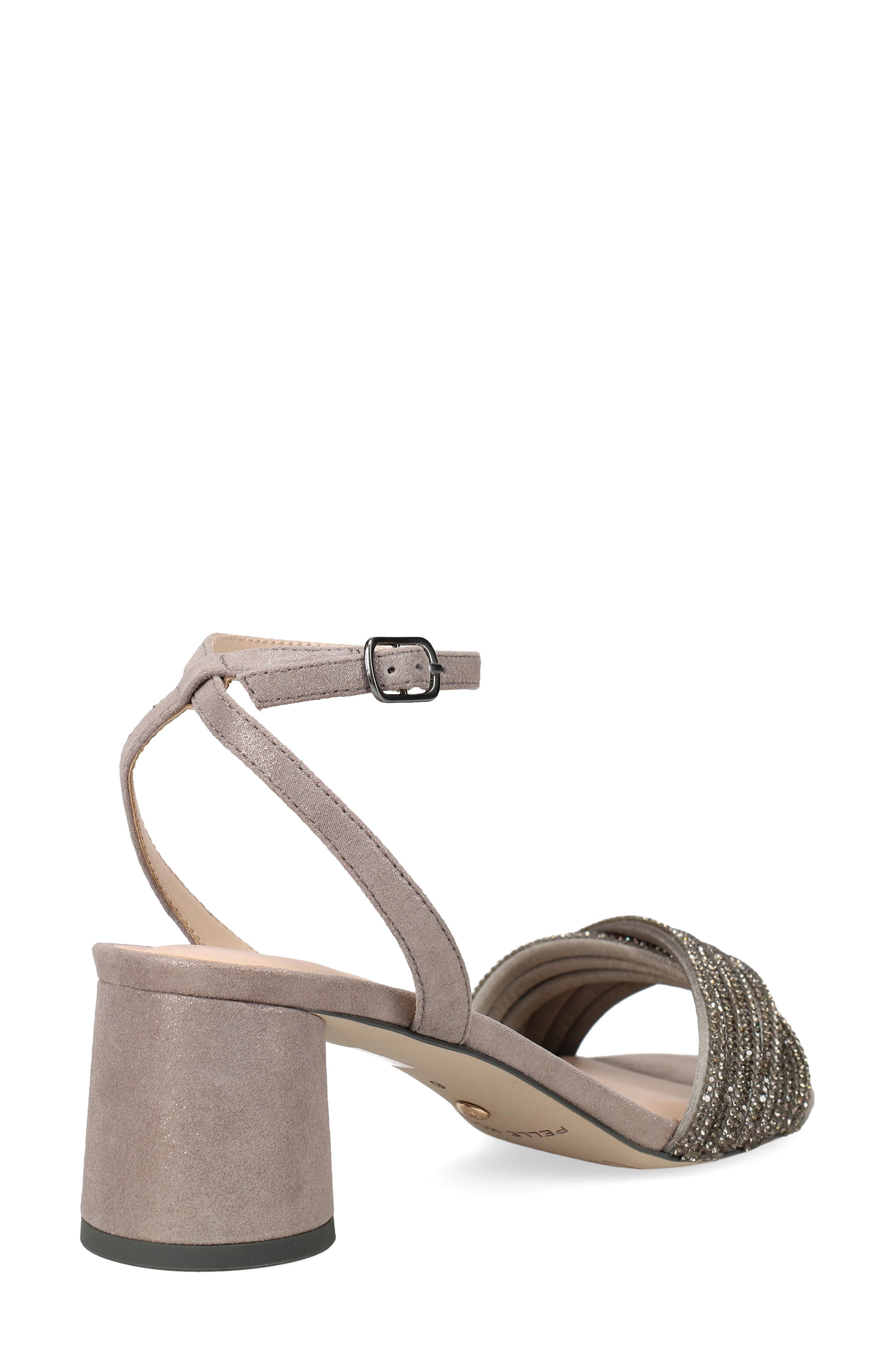 Pelle Moda Noli Ankle Strap Sandal, Alternate, color, Pewter