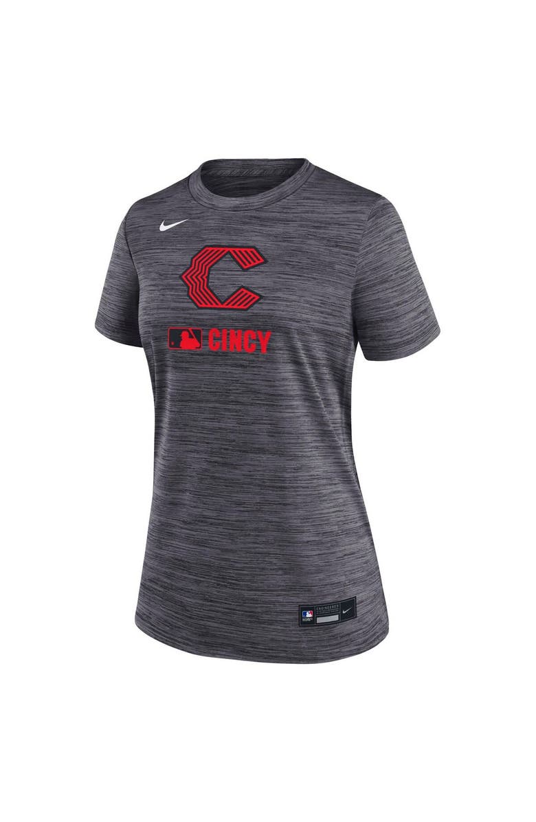 Nike Women's Nike Charcoal Cincinnati Reds Authentic Collection City Connect Velocity Performance T-Shirt, Alternate, color, Charcoal