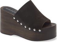 Stuart Weitzman <p>Kate Studded Wedge Platform Slide Sandal (Women)</p>