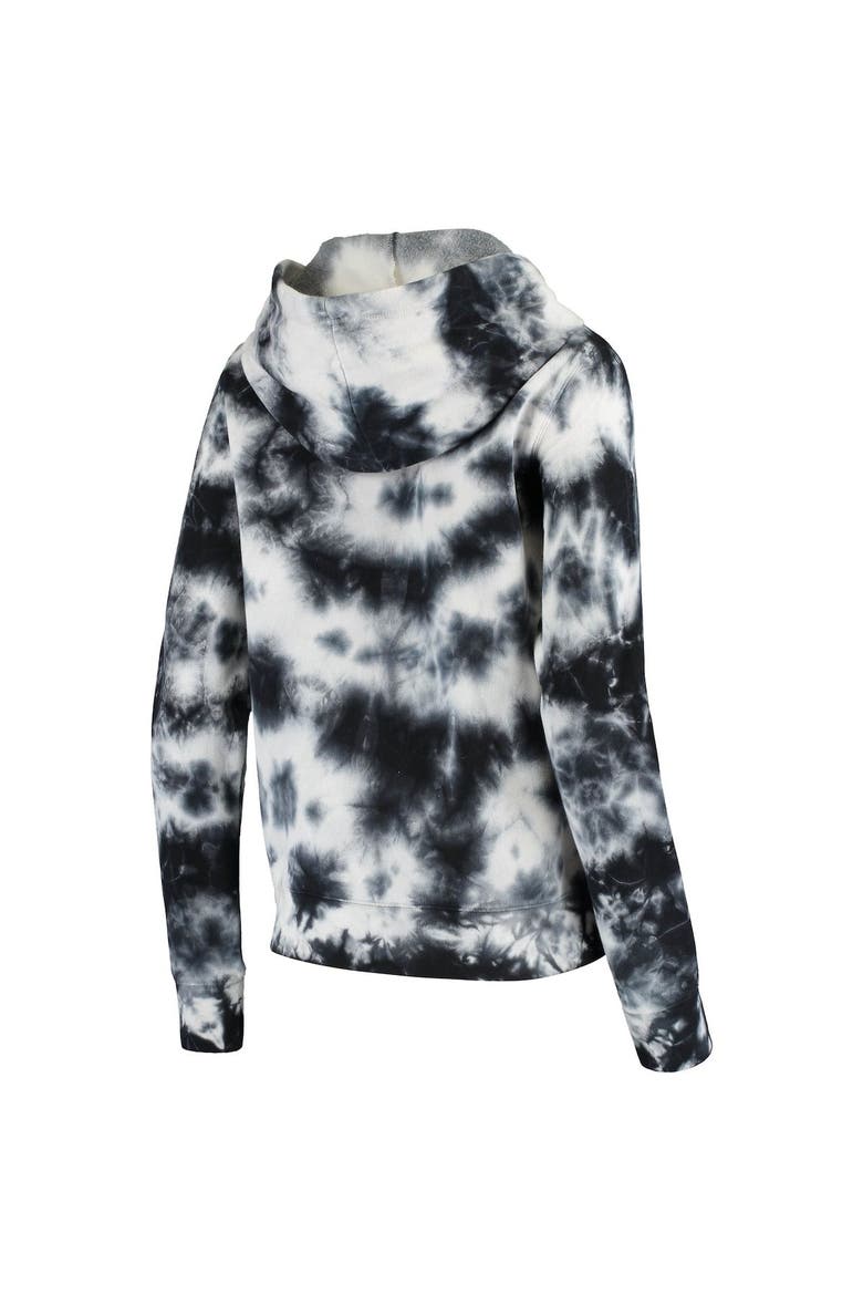 Women's New Era Black Las Vegas Raiders Tie Dye Fleece Full-Zip Hoodie, Alternate, color, Black