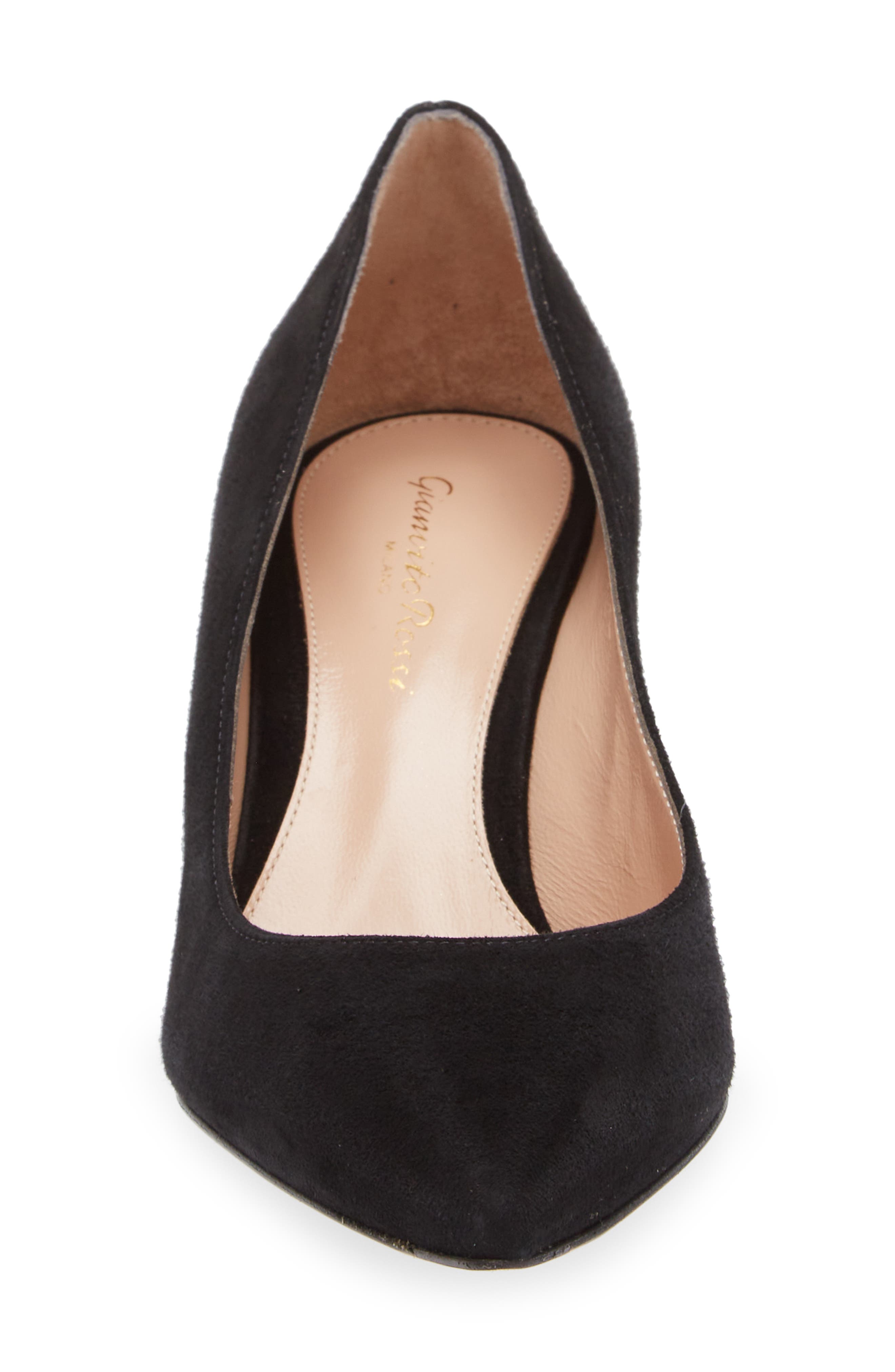 Gianvito Rossi Kitten Heel Pointed Toe Pump, Alternate, color, Black