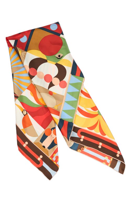 Viens Avec Moi Abstract Art Large Silk Square Scarf